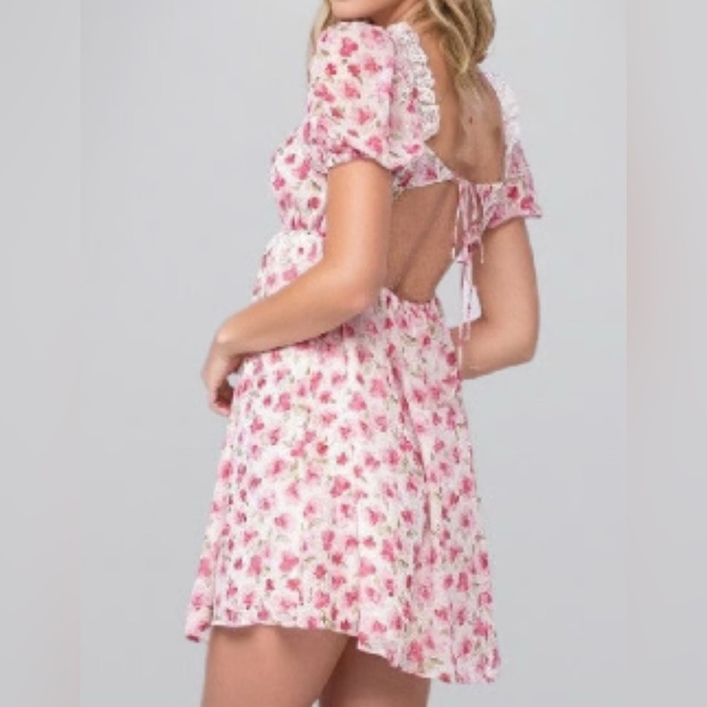 Sky to Moon pink babydoll dress, medium - Picture 2 of 8